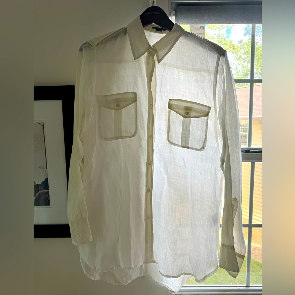 CLOSET SALE Preloved Pristine Theory Linen Shirt